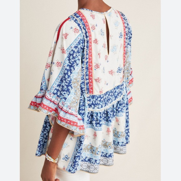 Anthropologie Seen Worn Kept Pamela Peasant Blouse Cottagecore Boho - Picture 2 of 14